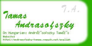tamas andrasofszky business card